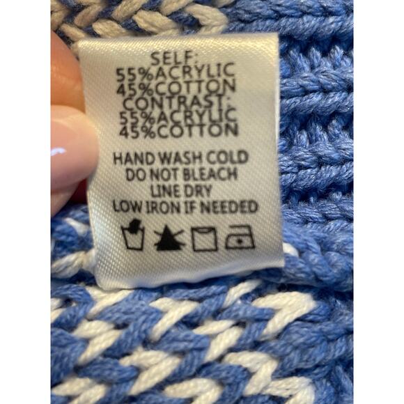 Resurrection Cardigan Sweater Womens Medium Blue/White Chunky Y2K Checkered - Picture 5 of 6